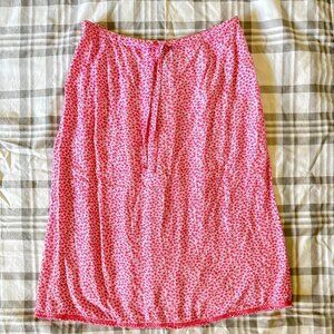 y2k pink floral skirt